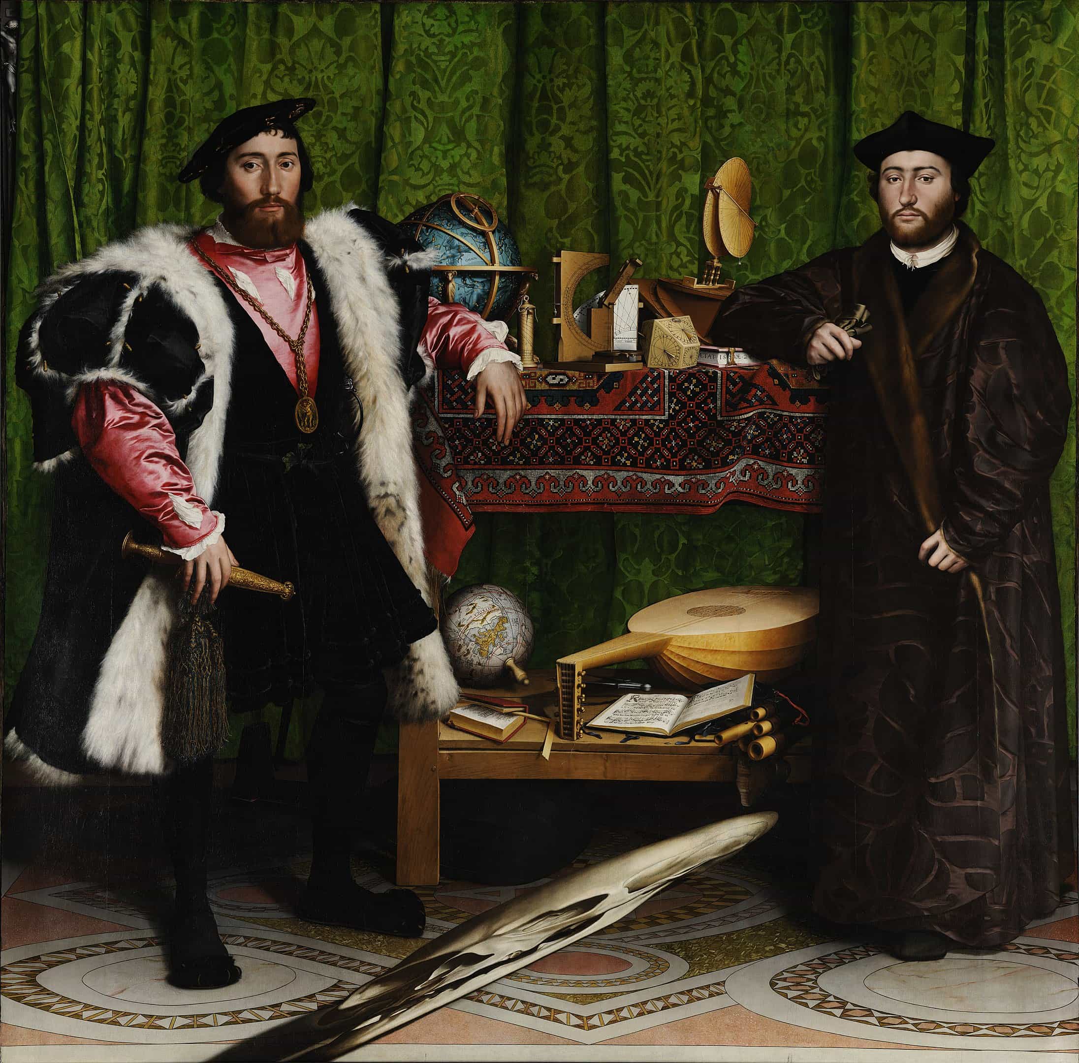 《ジャン・ド・ダントヴィルとジョルジュ・ド・セルヴ（大使たち）》 ハンス・ホルバイン  【1533年】